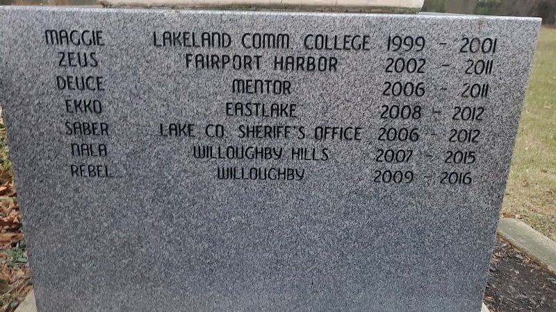 Lake County Police Dog Memorial - Willowick, OH
