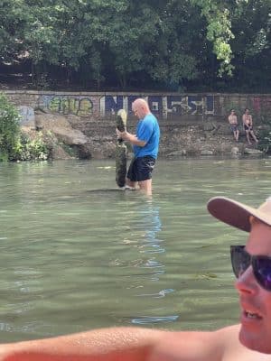 Dog Barton Springs