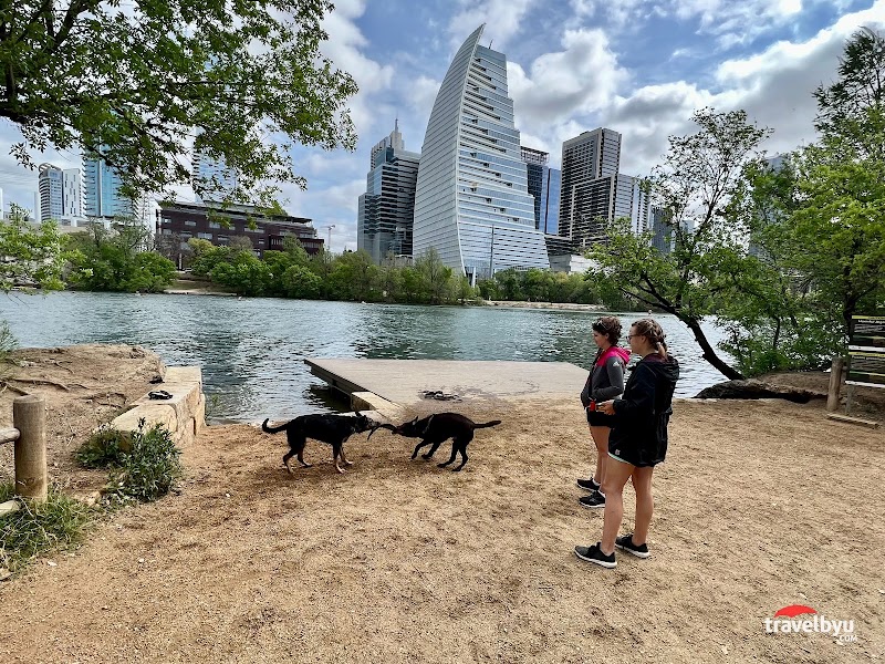 Dog Launch at Vic Mathias Shores - Austin, TX
