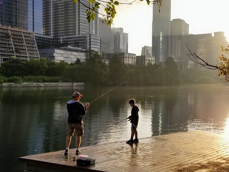 Dog Launch at Vic Mathias Shores - Austin, TX