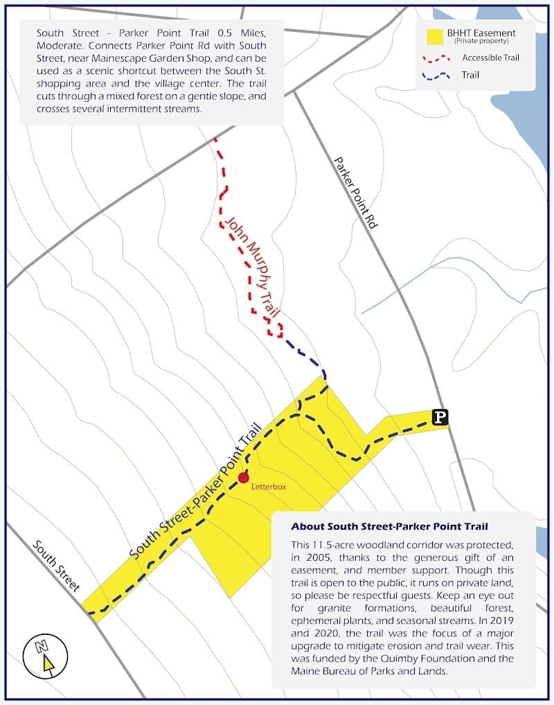 Parker Point/South St Trail - Blue Hill Heritage Trust - Blue Hill, ME