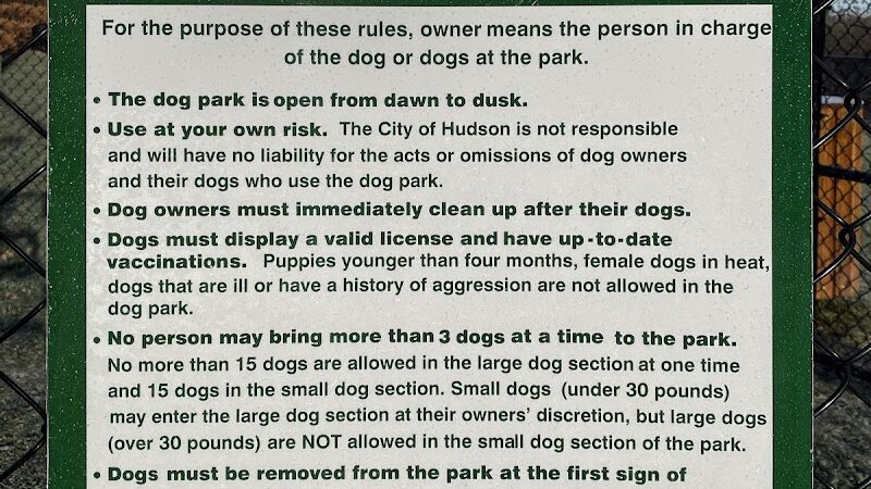 Hudson Dog Park - Hudson, NY