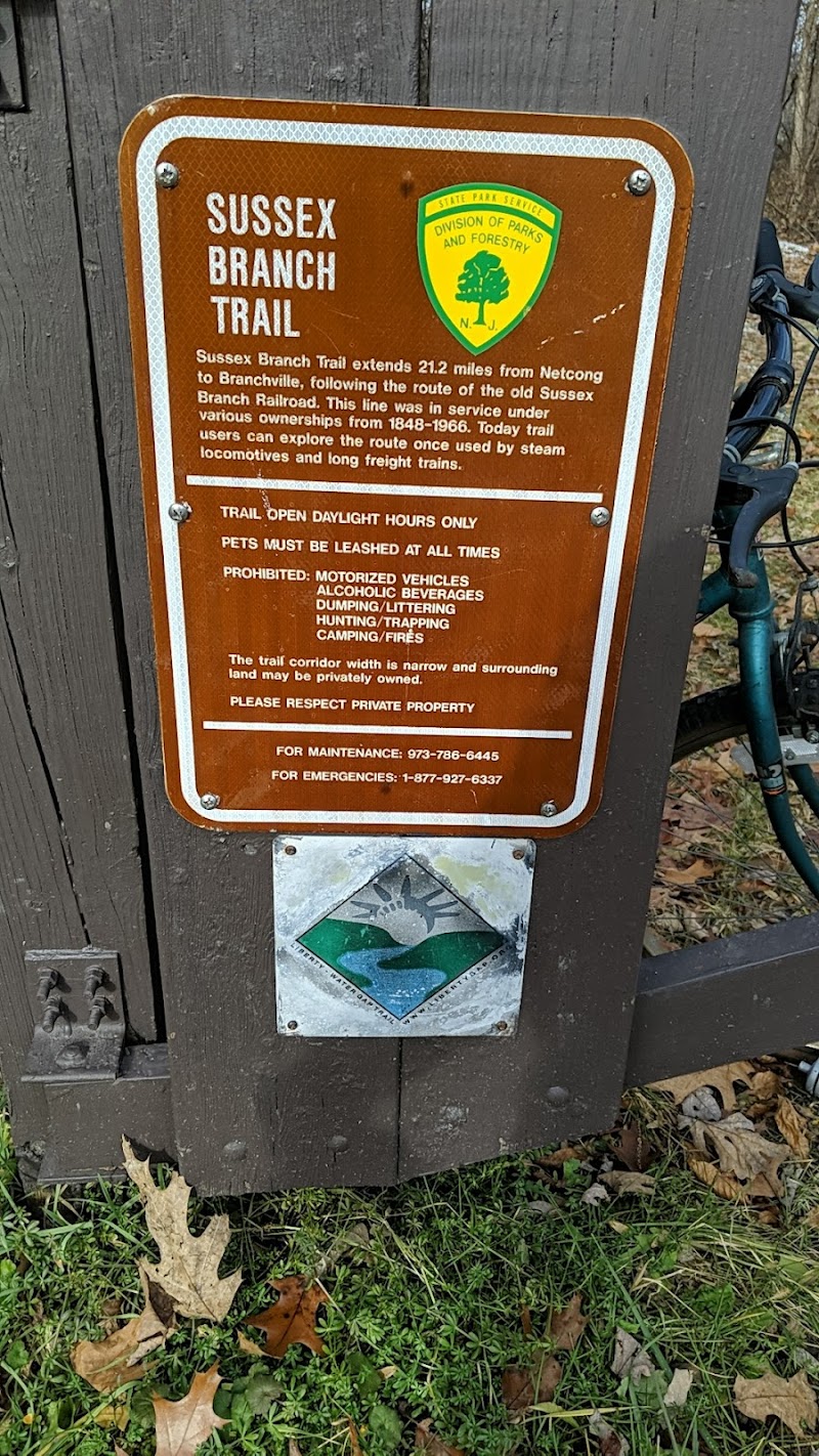 Sussex Branch Trail Parking - Lafayette Township, NJ