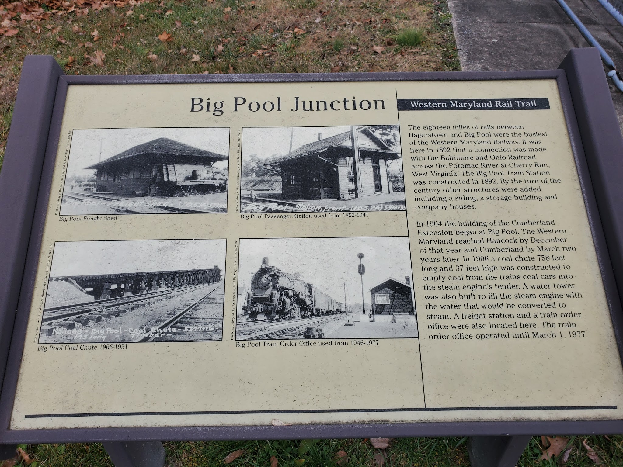 Parking for Western Maryland Rail Trail - Big Pool, MD