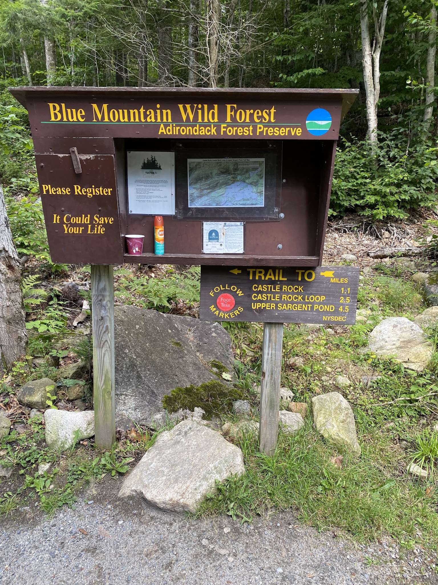 Castle Rock Trailhead - Blue Mountain Lake, NY
