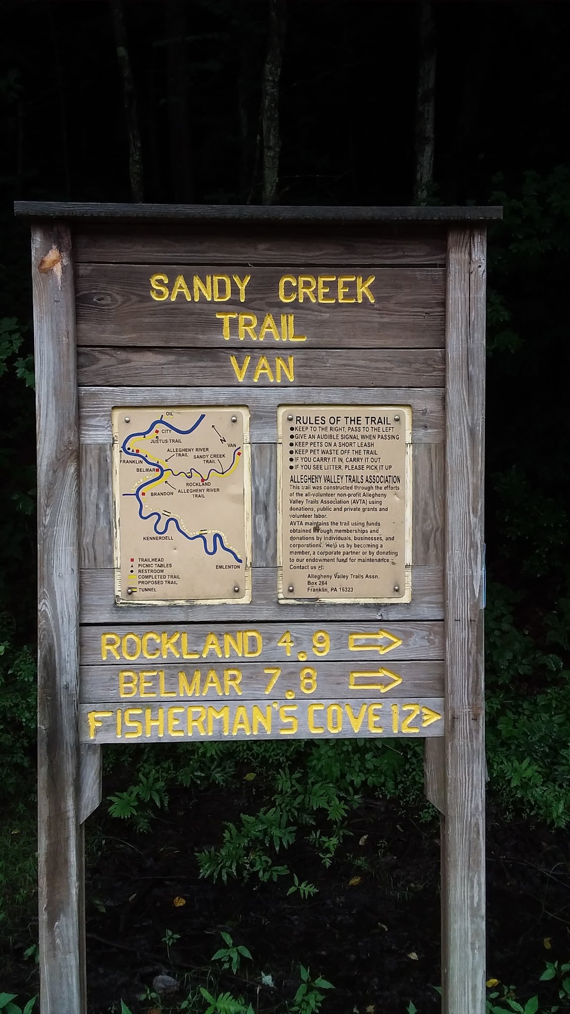 Sandy Creek Trail-Van Trailhead - Cranberry, PA