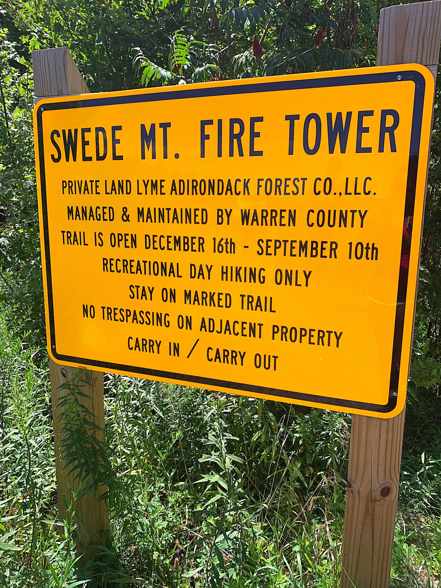 Swede Mountain Trailhead - Hague, NY