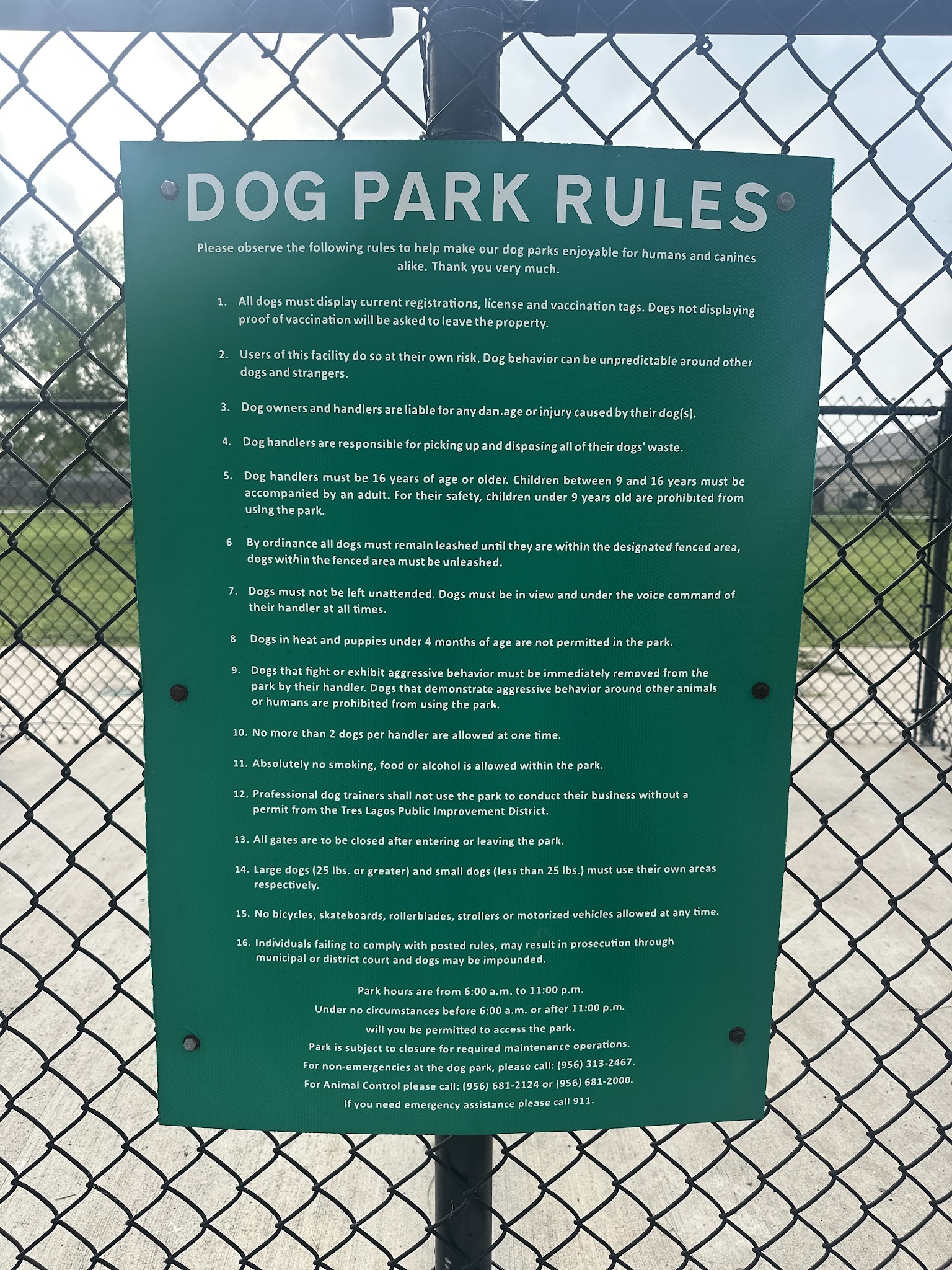 Tres Lagos Dog Park - McAllen, TX