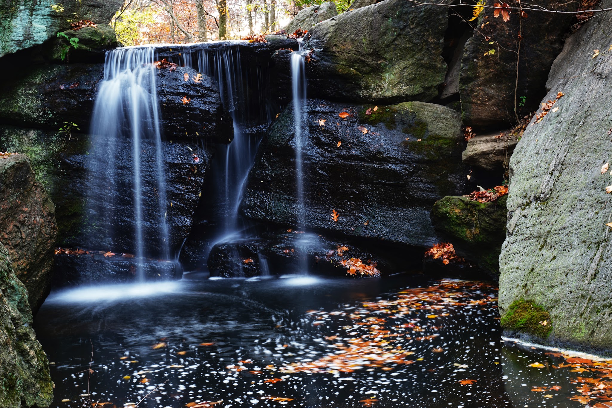 North Woods Loch Double Waterfall - New York, NY