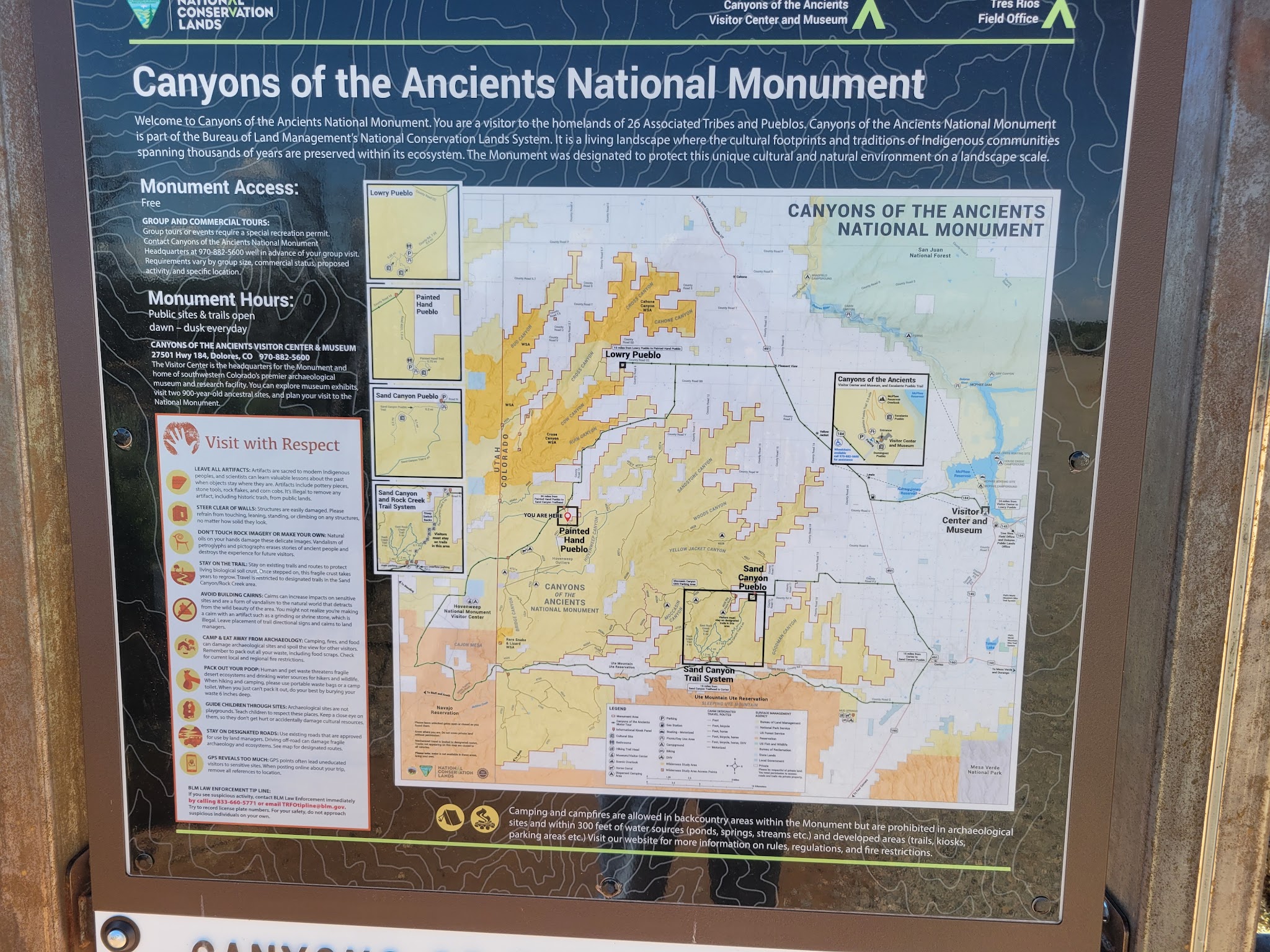 Canyon of the Ancients National Monument -Painted Hand Trail - Pleasant View, CO