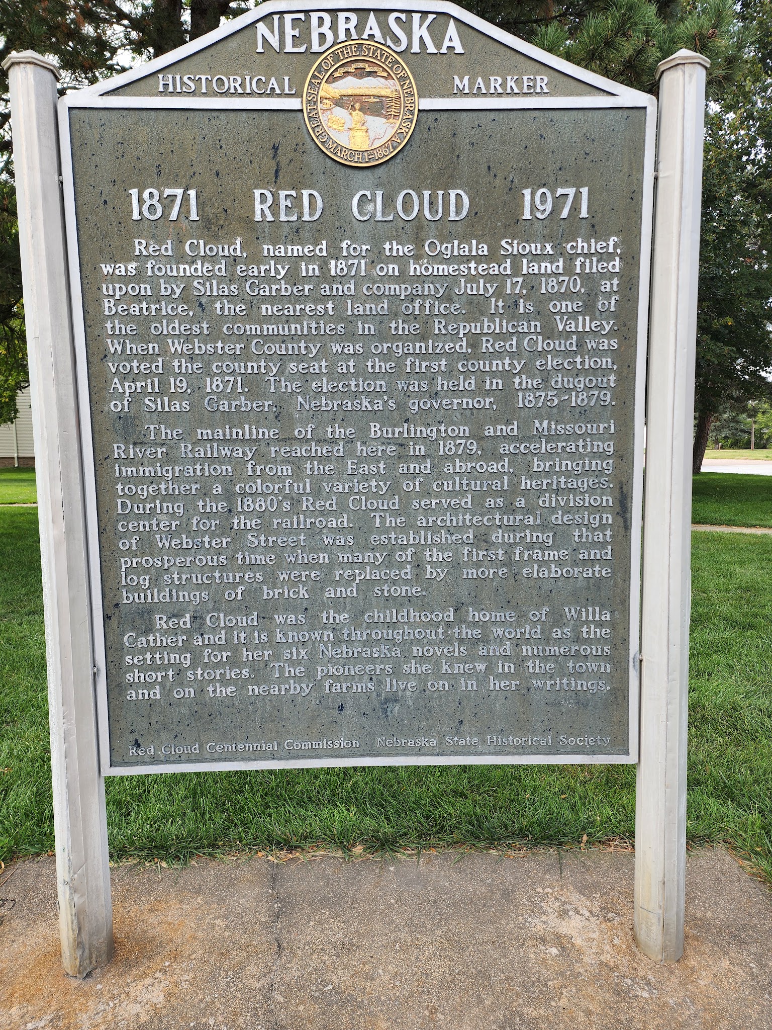 Red Cloud City Park - Red Cloud, NE