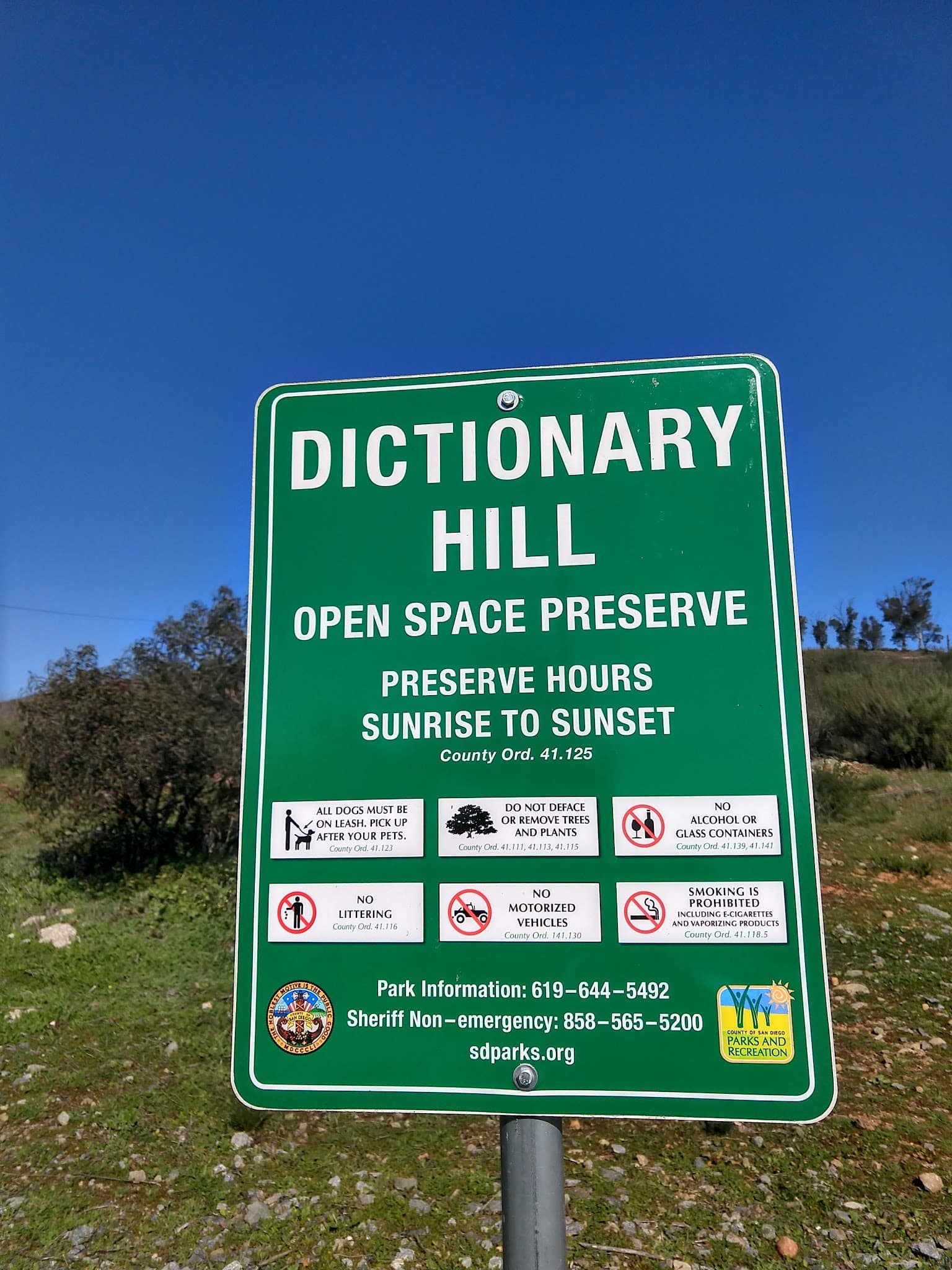 Dictionary Hill Hiking Trail - Spring Valley, CA