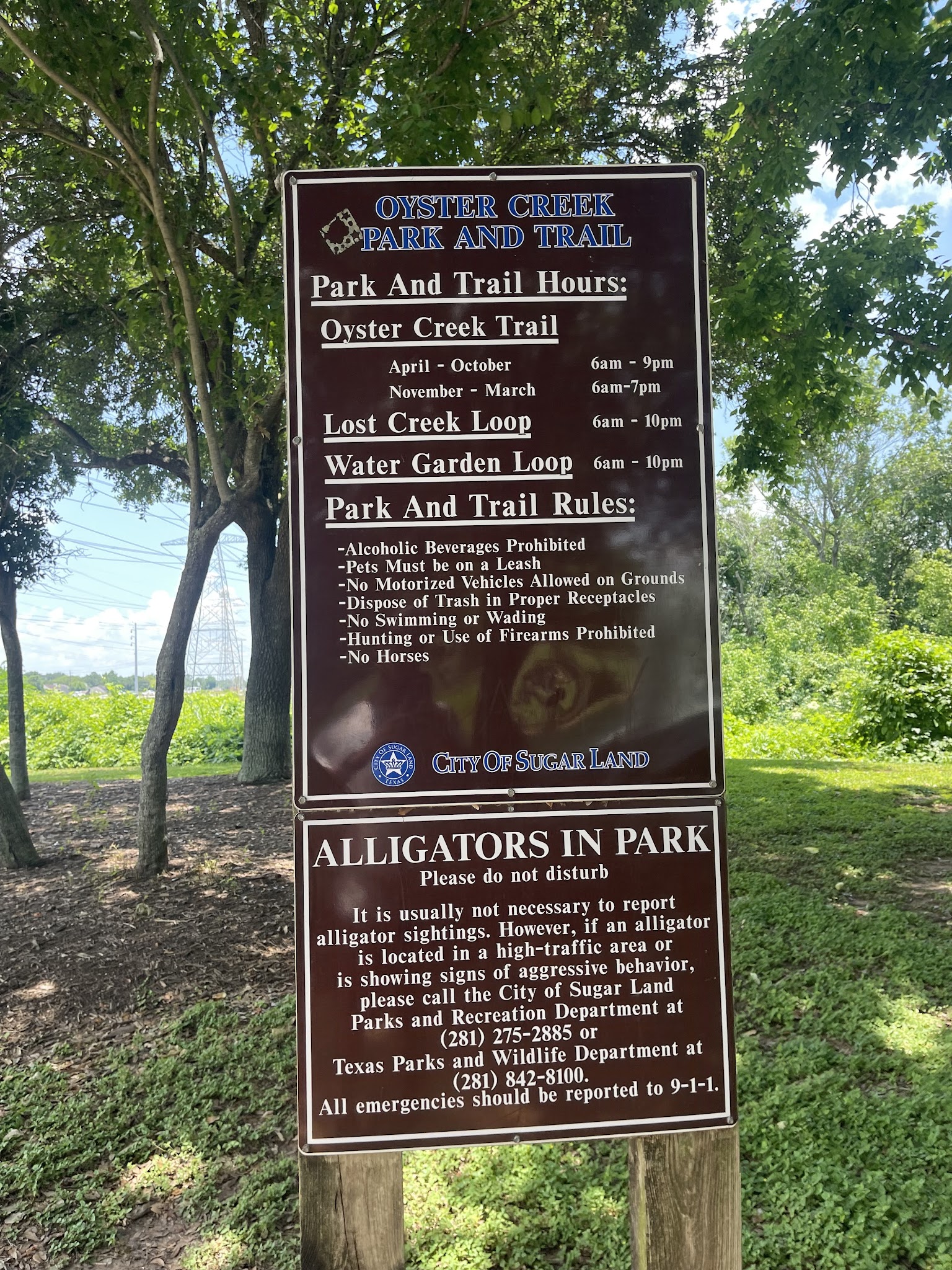 Oyster Creek Park - Sugar Land, TX