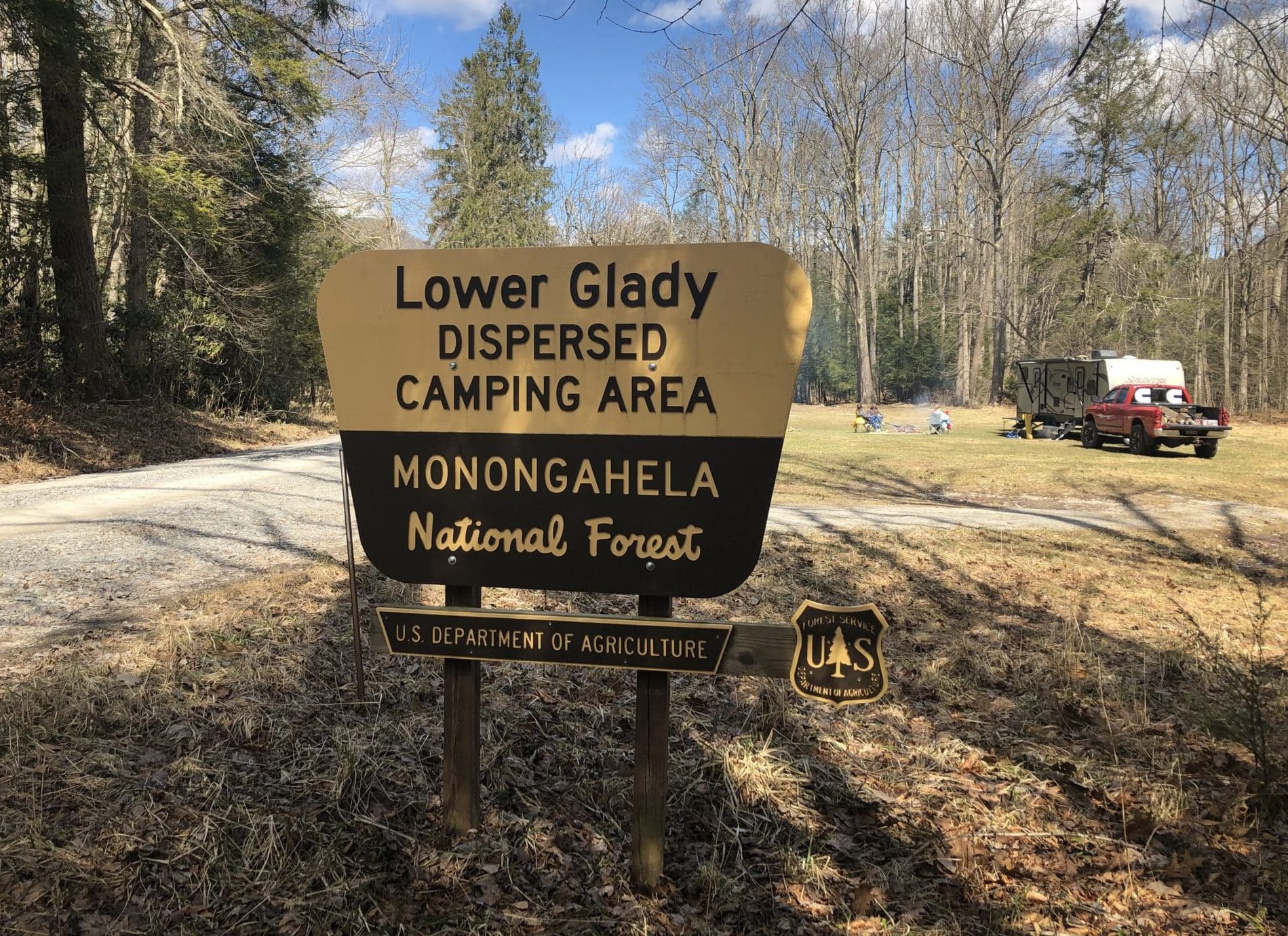Lower Glady Dispersed Campground - Wymer, WV